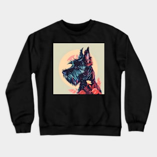 70s Scottish Terrier Vibes: Pastel Pup Parade Crewneck Sweatshirt